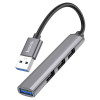 USB-хаб HOCO HB26 4 in 1 adapter(USB to USB3.0+USB2.0*3) Metal Gray k24032 - № 1 USB-хаб HOCO HB26 4 in 1 adapter(USB to USB3.0+USB2.0*3) Metal Gray (Metal Gray) Hoco - № 1