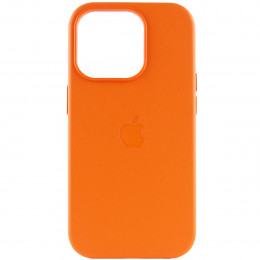 Чохол для смартфона Leather AAA Full Magsafe IC for iPhone 14 Pro Max Orange