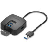 Хаб Vention 4 Ports USB 3.0 HUB 0.15M Black (CHBBB) (CHBBB)