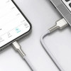 Кабель Baseus Cafule Series Metal Data Cable USB to IP 2.4A 1m White (Білий)- № 8
