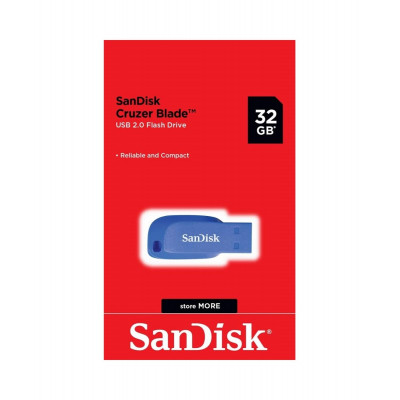 Flash SanDisk USB 2.0 Cruzer Blade 32Gb Electric Blue - зображення 3