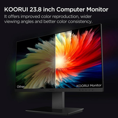 Монітор KOORUI 23.8 Business IPS Black FHD 100HZ (P02) - изображение 6