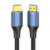 Кабель Vention Cotton Braided HDMI-A Male to Male HD v2.1 Cable 8K 1M Blue Aluminum Alloy Type (ALGLF) - изображение 3
