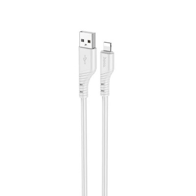 Кабель HOCO X97 Crystal color silicone charging data cable iP light gray (6931474799814) - зображення 1