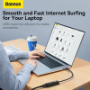 USB-Hub Baseus Lite Series Ethernet Adapter USB-A to RJ45 LAN Port (1000Mbps) Black (7073)- № 7
