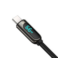 Кабель Baseus Display Fast Charging Data Cable USB to Type-C 66W 1m Black (Цвет Черный) - фото № 2