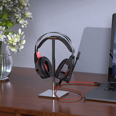 Навушники HOCO W102 Cool tour gaming headphones Red - зображення 4