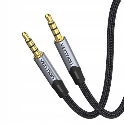 Кабель Vention TRRS 3.5MM Male to Male Aux  Cable 2M Gray (BAQHH) - изображение 2
