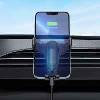 Автотримач для телефона BOROFONE BH74 Rock air outlet gravity car holder Black (Колір Черный) - фото № 5