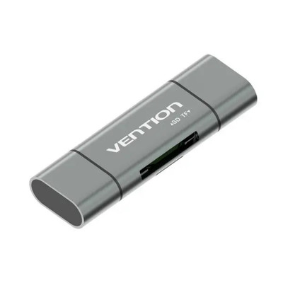 Картрідер Vention USB3.0 Multi-function Card Reader Gray Metal Type (CCHH0) - изображение 1