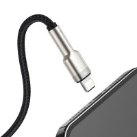 Кабель Baseus Cafule Series Metal Data Cable Type-C to iP PD 20W 1m Black (Цвет Черный) - фото № 6