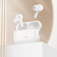 Бездротові навушники HOCO EW56 Plus Generoso true wireless ANC noise reduction BT headset White (Колір Белый) - фото № 7
