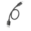 Кабель HOCO X96 Hyper charging data cable iP (L=0.25M) Black (Black)- № 3
