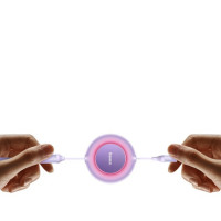 Кабель Baseus Bright Mirror 2 Series Retractable 3-in-1 Fast Charging  Data Cable Type-C to M+L+C 100W 1.1m Purple (Колір Фиолетовый) - фото № 5