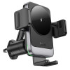 Тримач для мобiльного з БЗП HOCO HW13 Speed wireless fast charging car holder(air outlet) Black Metal Gray (Black Metal Gray)- № 3