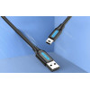 Кабель Vention USB 2.0 A Male to Mini-B Male Cable 1M Black PVC Type (COMBF) - изображение 2