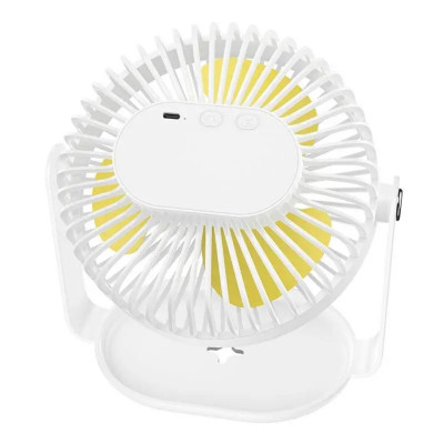 Вентилятор HOCO F14 многофункциональный мощный настольный вентилятор Белый (6931474797544) - изображение 2