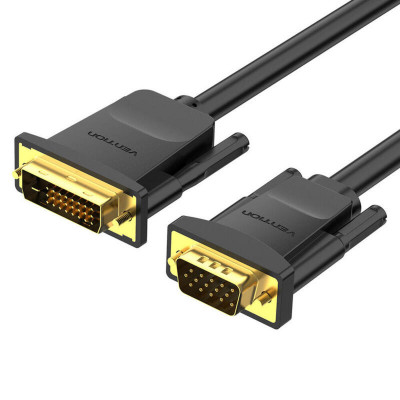 Кабель Vention DVI(24+1) to VGA Cable 1M Black (EABBF) - зображення 1