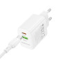 Мережевий зарядний пристрій BOROFONE BN29 Fuente PD30W+QC3.0 charger (EU) White (Білий)- № 5