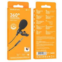 Бездротова мікрофонна система BOROFONE BFK11 Elegant lavalier microphone 3.5mm Black (Колір 7073) - фото № 2