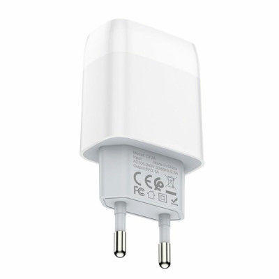 Мережевий зарядний пристрій HOCO C72A Glorious single port charger White - зображення 2