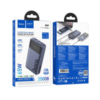 Зовнішній акумулятор HOCO Q40 Leader PD65W power bank with digital display dark (25000mAh) Metal Gray (Колір Metal Gray) - фото № 2