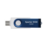 Флеш-накопичувач Patriot USB 3.2 Gen 1 Xporter X550 128GB Type-A+C (Цвет Белый) - фото № 2