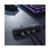 USB-хаб Baseus Lite Series 4-Port USB-A HUB Adapter (USB-A to USB 3.0*4) 25cm Black (Колір Черный) - фото № 5