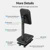 Тримач для телефона Height Adjustable Desktop Cell Phone Stand Black Aluminum Alloy Type (KCQB0) (Black)- № 4