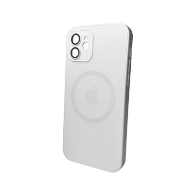 Чохол для смартфона AG Glass Matt Frame Color MagSafe Logo for Apple iPhone 12 Pearly White - зображення 1