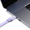 Кабель Baseus Bright Mirror 2 Series Retractable 3-in-1 Fast Charging  Data Cable Type-C to M+L+C 100W 1.1m Purple (Фиолетовый)- № 4
