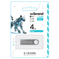 Флеш-накопичувач Wibrand USB 2.0 Puma 4Gb Silver (Цвет Серый) - фото № 2