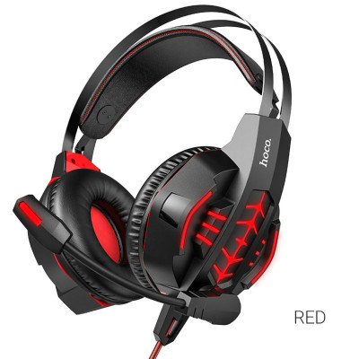 Навушники HOCO W102 Cool tour gaming headphones Red - зображення 5