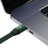 Кабель Baseus Bright Mirror 2 Series Retractable 3-in-1 Fast Charging  Data Cable Type-C to M+L+C 100W 1.1m Green (Колір Зелёный) - фото № 4