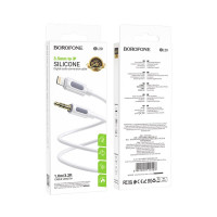 Аудіокабель BOROFONE BL20 True sound silicone digital audio conversion cable iP White (Колір Білий) - фото № 2