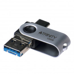 Flash Patriot USB 3.1 Trinity 3-in-1 128GB (Type-A/Type-C/micro-USB) Black