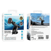 Автотримач для телефона BOROFONE BH125 Roman magnetic car holder (center console) Black and Red (Колір Black-Red) - фото № 2