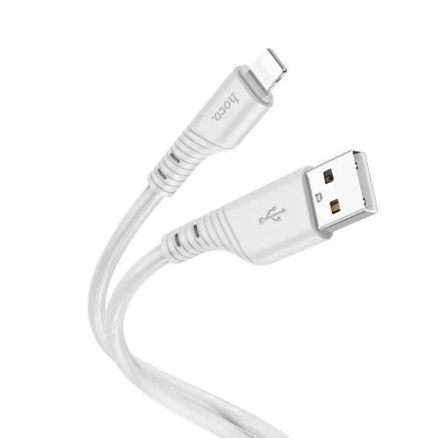 Кабель HOCO X97 Crystal color silicone charging data cable iP light gray (6931474799814) - зображення 2