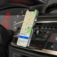 Автотримач для телефона HOCO CA81 Ligue Air vent magnetic car holder Black (Цвет Black) - фото № 6