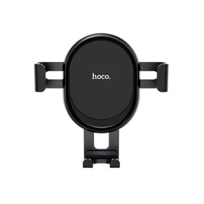 Тримач для мобільного HOCO CA56 Plus Armor metal gravity car holder Black Silver - зображення 3