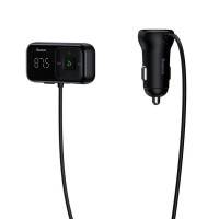 АЗП з FM-модулятором Baseus T Shaped S-16 Car Bluetooth MP3 Player Black (Цвет Черный) - фото № 2
