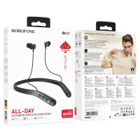 Бездротові навушники BOROFONE BE67 Sound neck-mounted BT earphones Black (Колір Черный) - фото № 5
