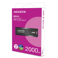 Портативний SSD ADATA SC610 2TB USB 3.2  550/500Mb/s Black (Колір 7073) - фото № 2