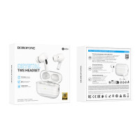Бездротові навушники BOROFONE BW84 Dream true wireless BT headset White (Цвет White) - фото № 2