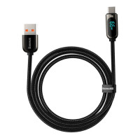 Кабель Baseus Display Fast Charging Data Cable USB to Type-C 66W 1m Black (Цвет Черный) - фото № 3