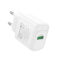 Мережевий зарядний пристрій HOCO C140A Smart single port QC3.0 charger (EU) White (Колір Білий) - фото № 3