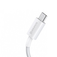 Кабель Baseus Superior Series Fast Charging Data Cable USB to Micro 2A 2m White (Колір Білий) - фото № 2