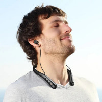 Бездротові навушники BOROFONE BE67 Sound neck-mounted BT earphones Black (Колір Черный) - фото № 4