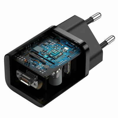 Мережевий зарядний пристрій Baseus Super Si Quick Charger 1C 25W EU Black (CCSP020101) - зображення 5