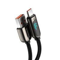 Кабель Baseus Display Fast Charging Data Cable USB to Type-C 66W 1m Black (Цвет Черный) - фото № 4